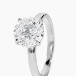 Bague Solitaire Stella Argent Blanc Oxyde De Zirconium