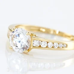 Bague Solitaire Tatjana Or Blanc Oxyde De Zirconium