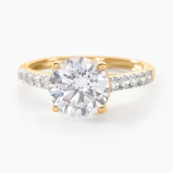 Bague Solitaire Terese Or Jaune Oxyde De Zirconium