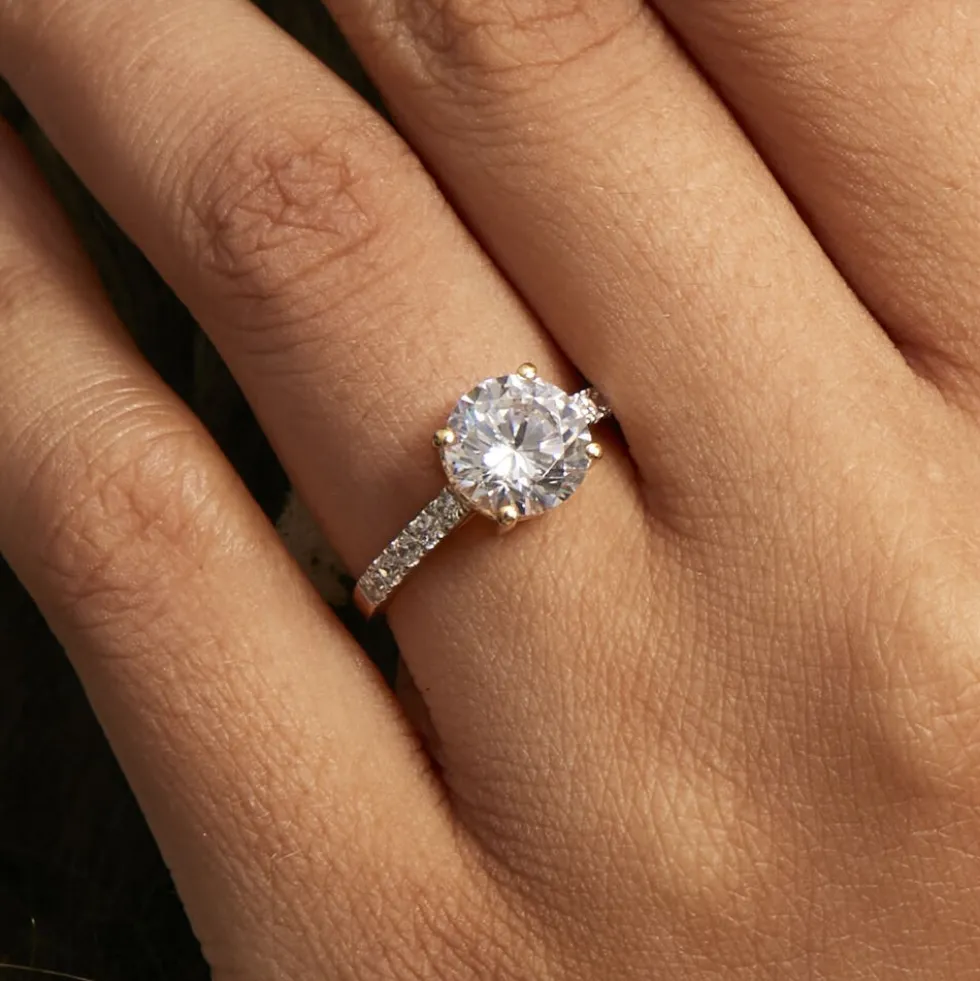Bague Solitaire Terese Or Jaune Oxyde De Zirconium