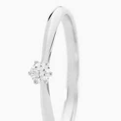 Bague Solitaire Veronika Or Blanc Diamant