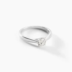 Bague Solitaire Vicoeuria Or Blanc Diamant Synthétique