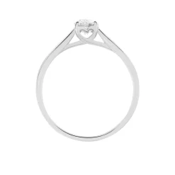 Bague Solitaire Vicoeuria Or Blanc Diamant Synthétique
