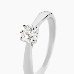 Bague Solitaire Vicoeuria Or Blanc Diamant Synthétique