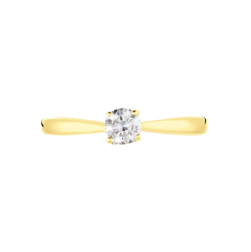 Bague Solitaire Vicoeuria Or Jaune Diamant