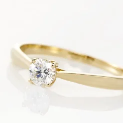 Bague Solitaire Vicoeuria Or Jaune Diamant
