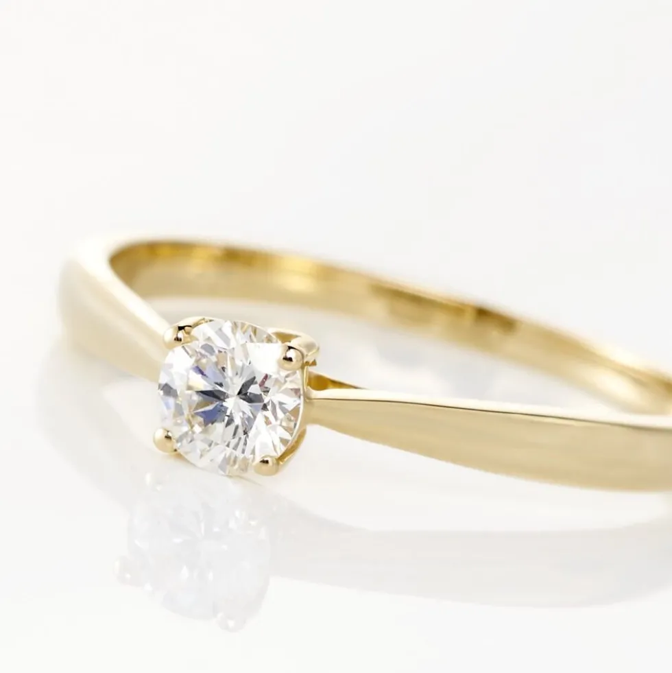 Bague Solitaire Vicoeuria Or Jaune Diamant