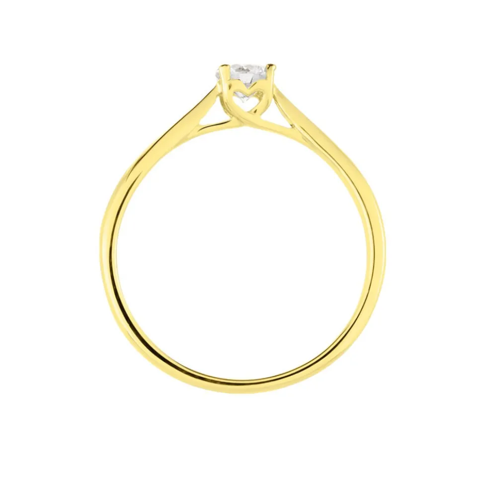 Bague Solitaire Vicoeuria Or Jaune Diamant
