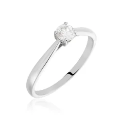Bague Solitaire Vicoeuria Or Blanc Diamant