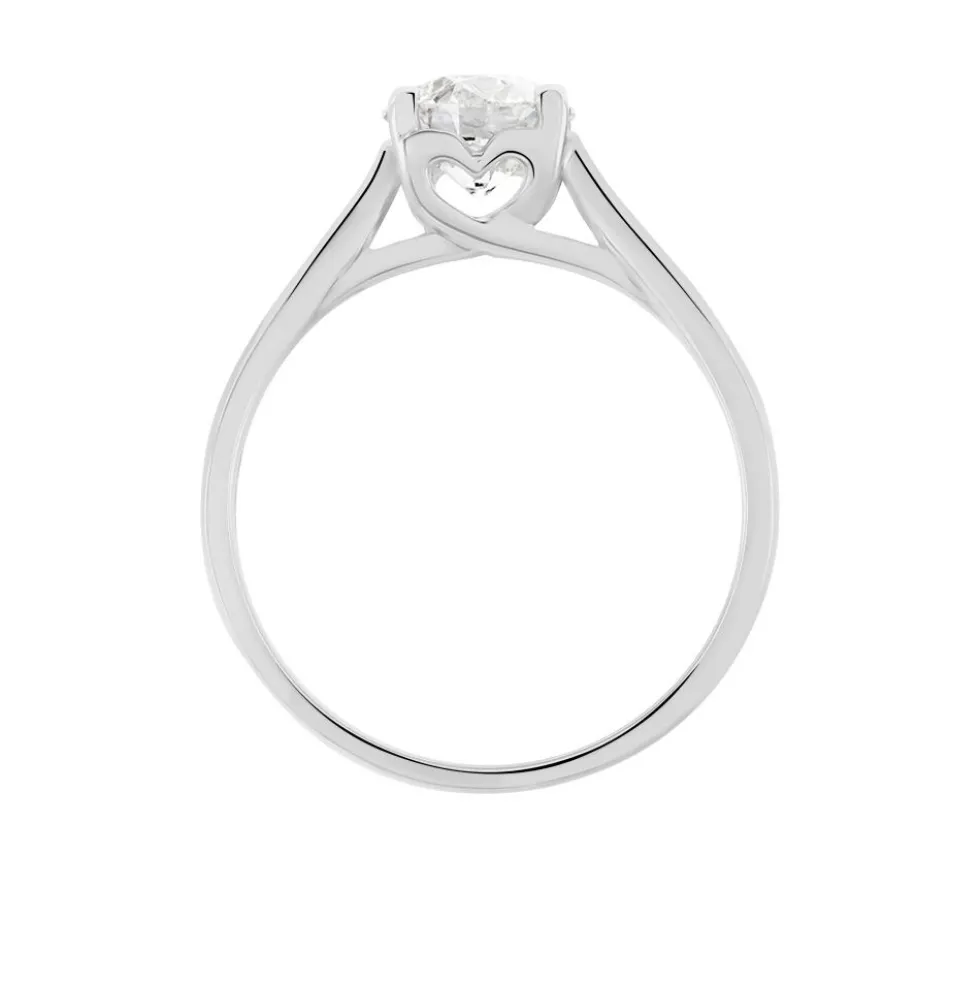 Bague Solitaire Vicoeuria Or Blanc Diamant Synthétique
