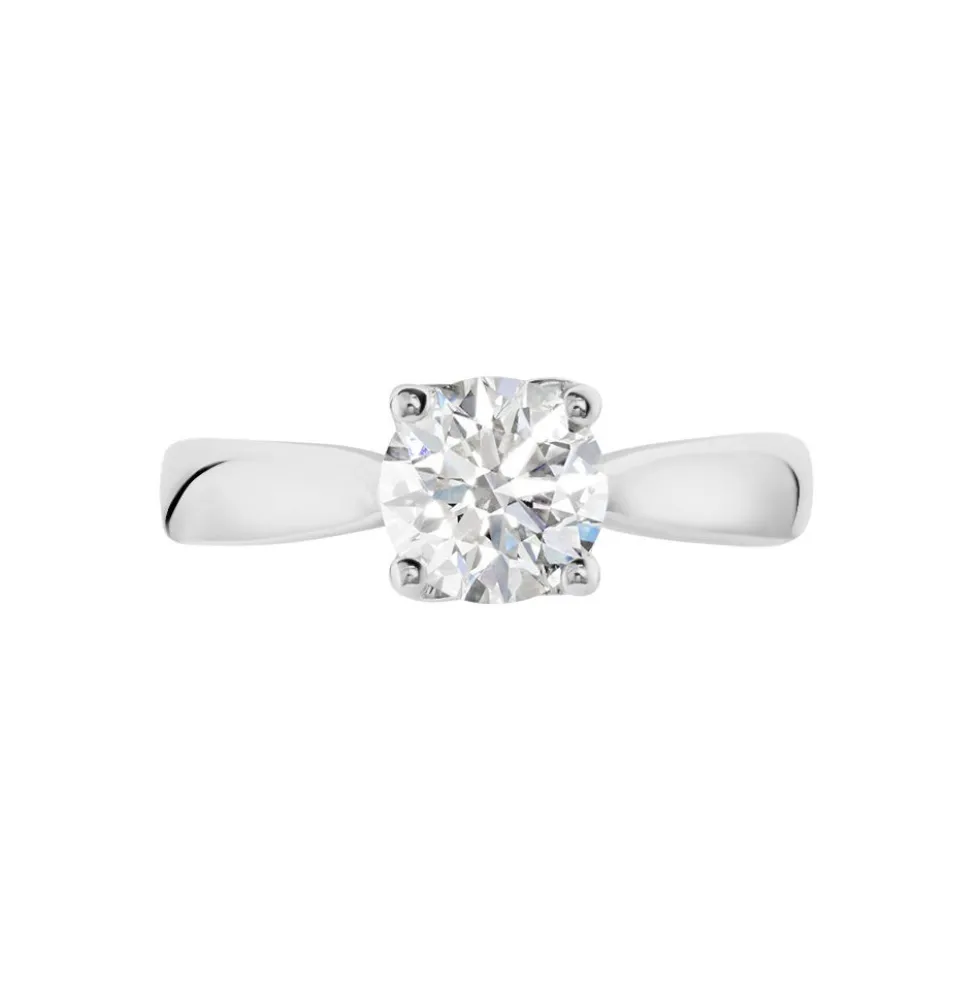 Bague Solitaire Vicoeuria Or Blanc Diamant Synthétique