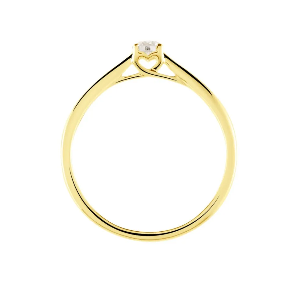 Bague Solitaire Vicoeuria Or Jaune Diamant