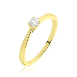 Bague Solitaire Vicoeuria Or Jaune Diamant