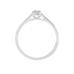 Bague Solitaire Vicoeuria Or Blanc Diamant Synthétique