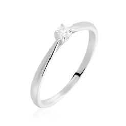 Bague Solitaire Vicoeuria Or Blanc Diamant