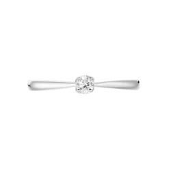Bague Solitaire Vicoeuria Or Blanc Diamant