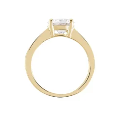 Bague Solitaire Zoura Plaqué Or Jaune Oxyde De Zirconium