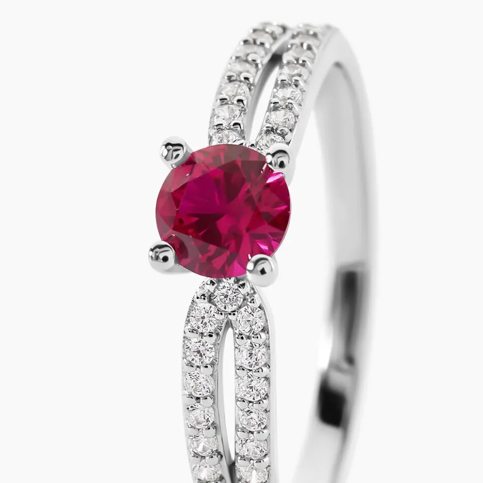 Bague Solitea Argent Blanc Oxyde De Zirconium