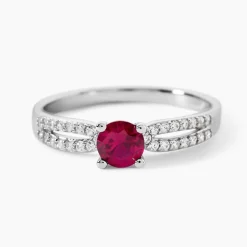 Bague Solitea Argent Blanc Oxyde De Zirconium