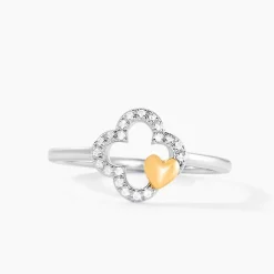 Bague Sorya Or Jaune Argent Blanc Oxyde De Zirconium
