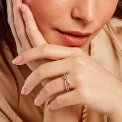 Bague Suelly Or Jaune Argent Blanc Oxyde De Zirconium