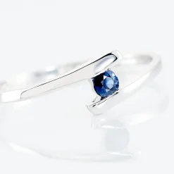 Bague Tamyra Or Blanc Saphir