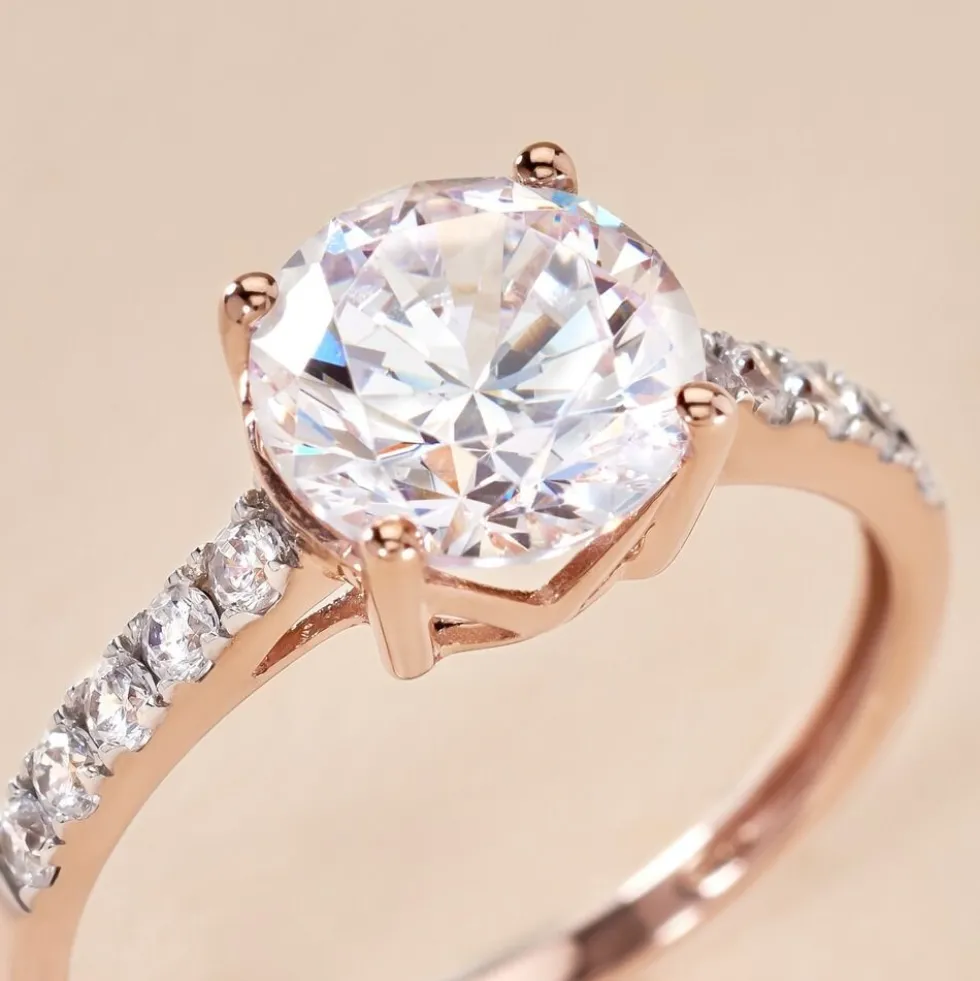 Bague Terese Or Rose Oxyde De Zirconium