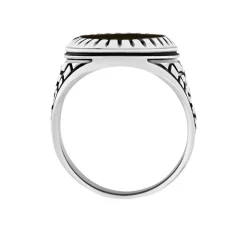 Bague Thimeo Argent Blanc Onyx