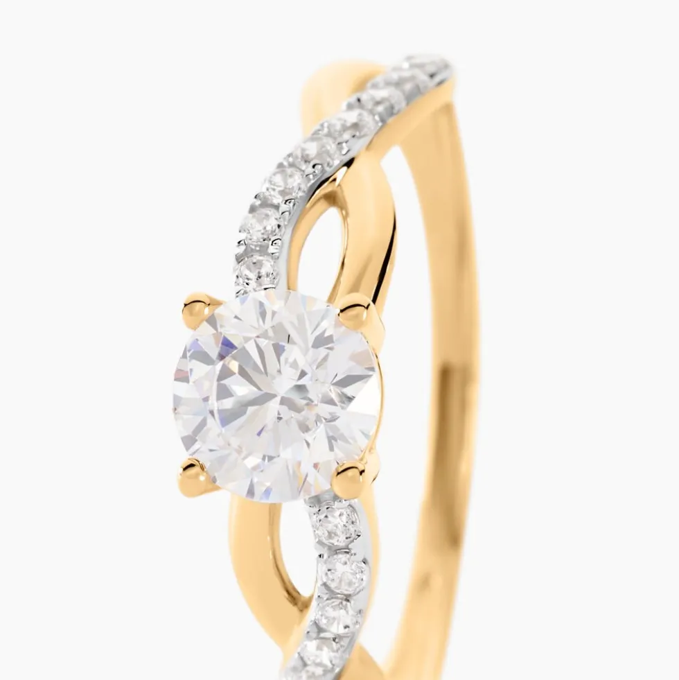 Bague Tilla Or Jaune Oxyde De Zirconium