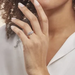Bague Tokyo Or Blanc Oxyde De Zirconium