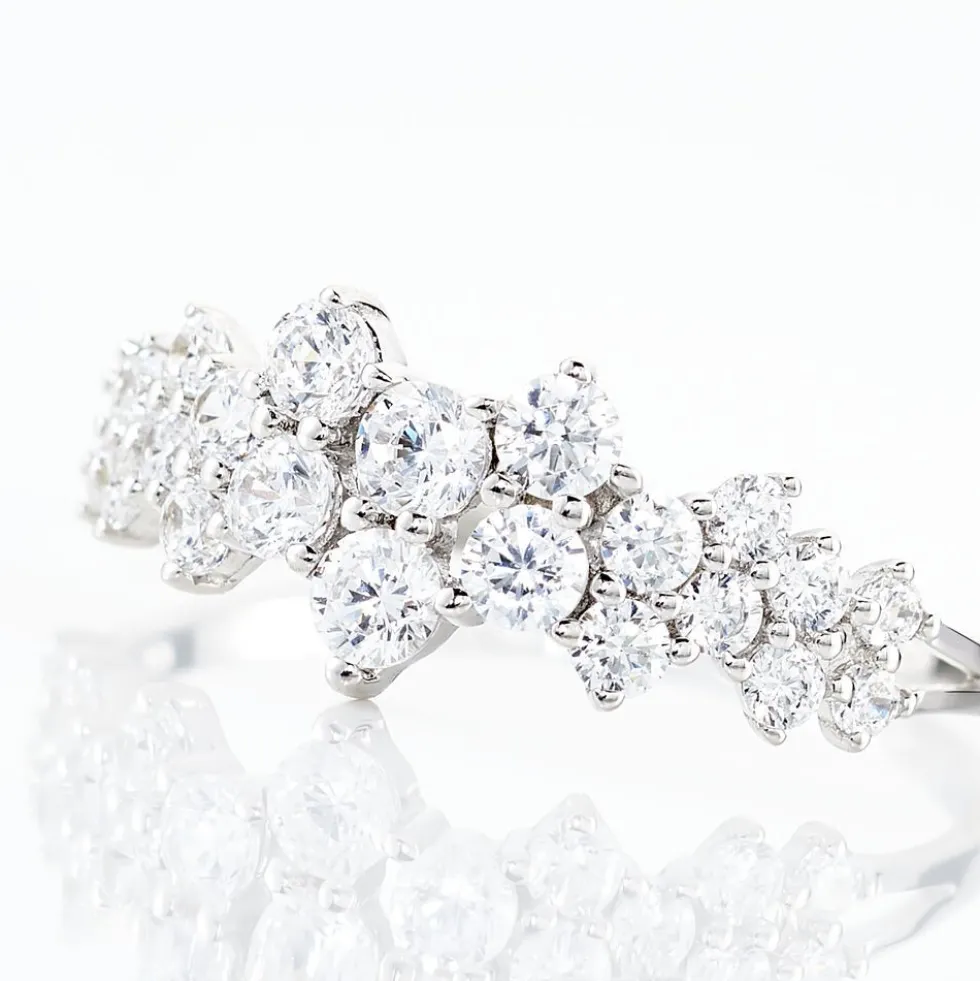 Bague Tokyo Or Blanc Oxyde De Zirconium