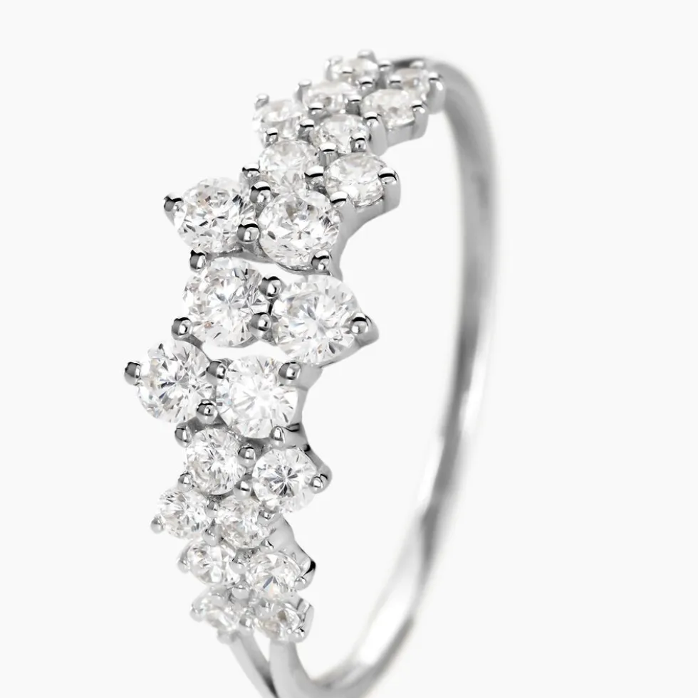 Bague Tokyo Or Blanc Oxyde De Zirconium