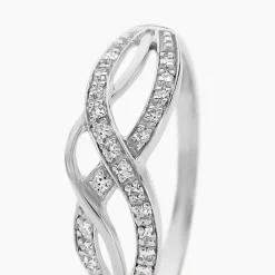 Bague Vaguelette Or Blanc Diamant