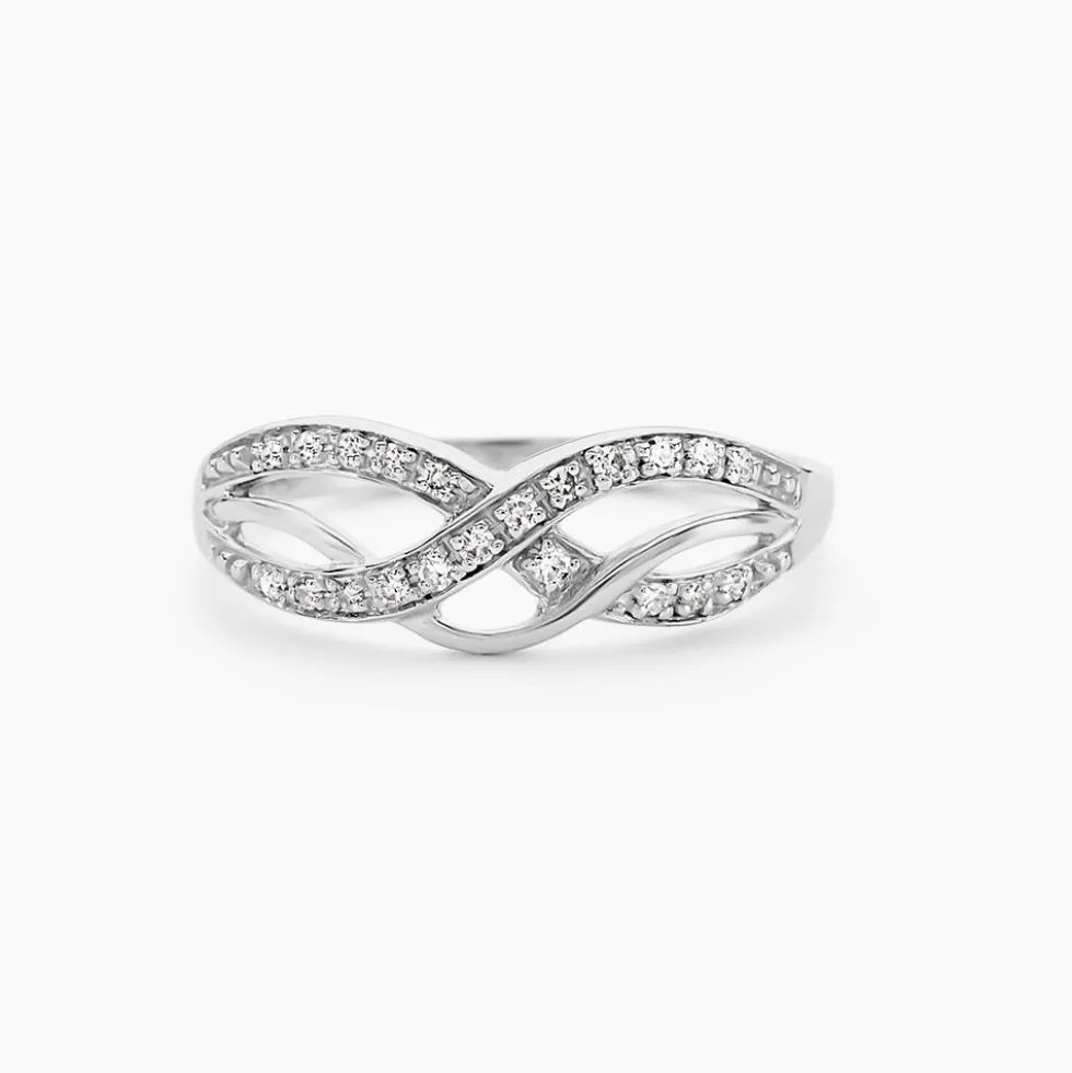 Bague Vaguelette Or Blanc Diamant