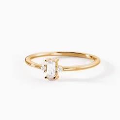 Bague Valentyne Plaque Or Jaune Oxyde De Zirconium