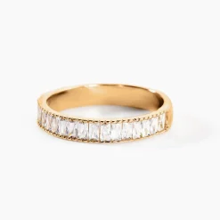 Bague Valentyne Plaque Or Jaune Oxyde De Zirconium
