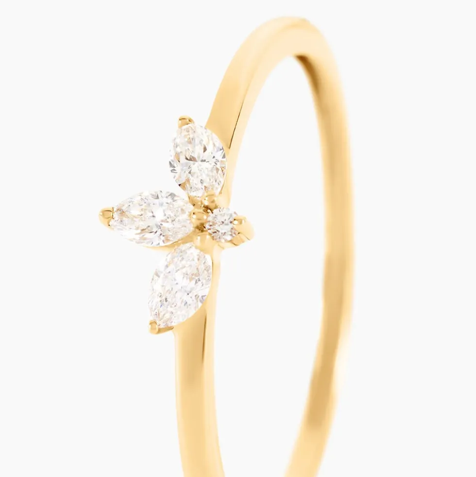 Bague Vasilica Or Jaune Diamant Synthétique
