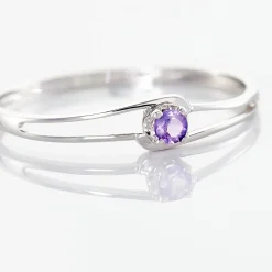 Bague Veroucha Or Blanc Amethyste