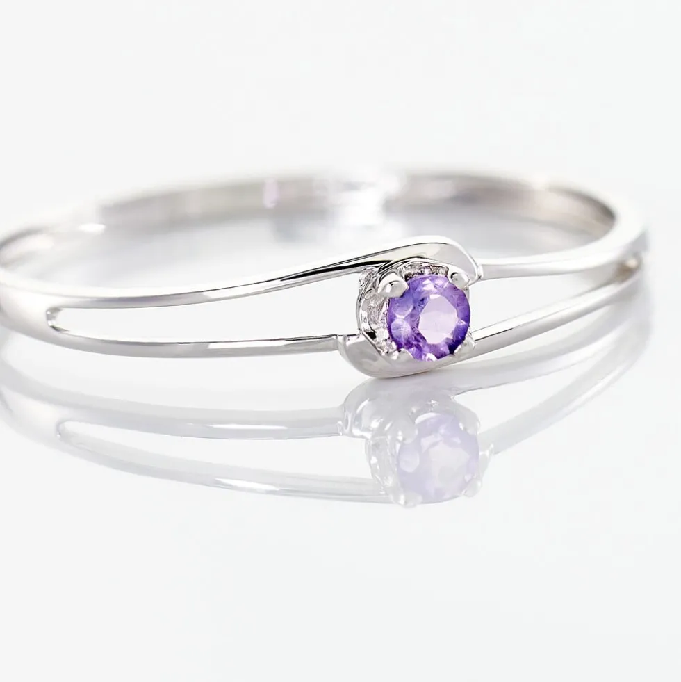 Bague Veroucha Or Blanc Amethyste