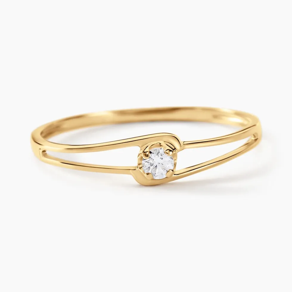 Bague Veroucha Or Jaune Oxyde De Zirconium
