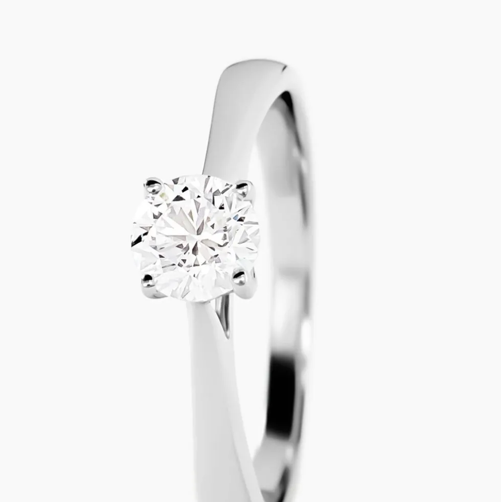 Bague Vicoeuria Ld Platine Blanc Diamant Synthétique
