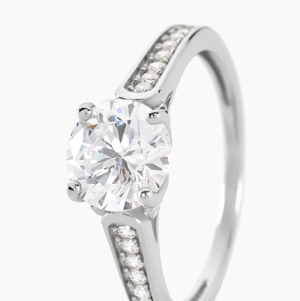 Bague Viky Argent Blanc Oxyde De Zirconium