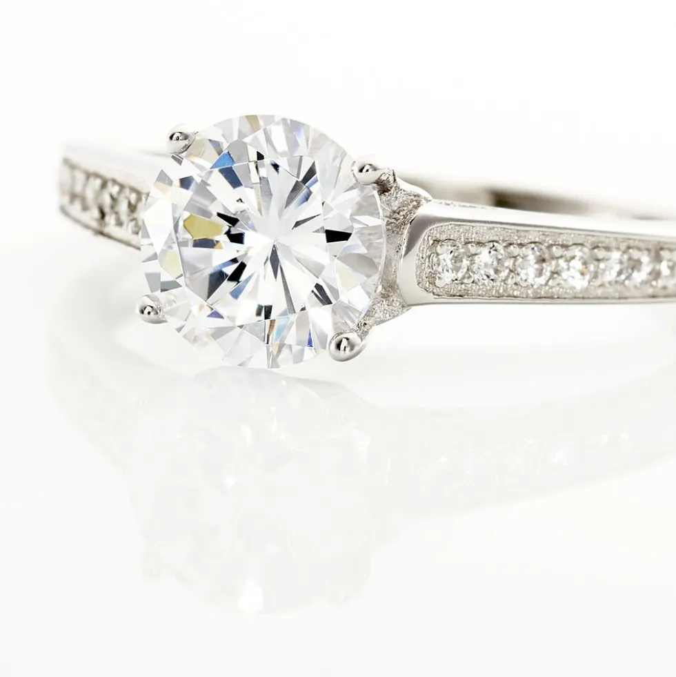 Bague Viky Argent Blanc Oxyde De Zirconium