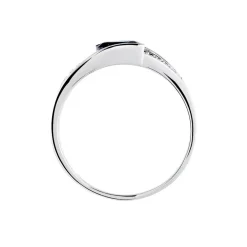 Bague Viyan Or Blanc Saphir Et Diamant
