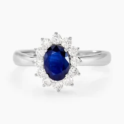 Bague Vladimir Or Blanc Saphir Diamants