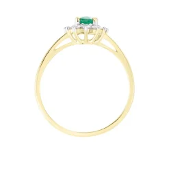 Bague Vladimir Or Jaune Emeraude Diamants