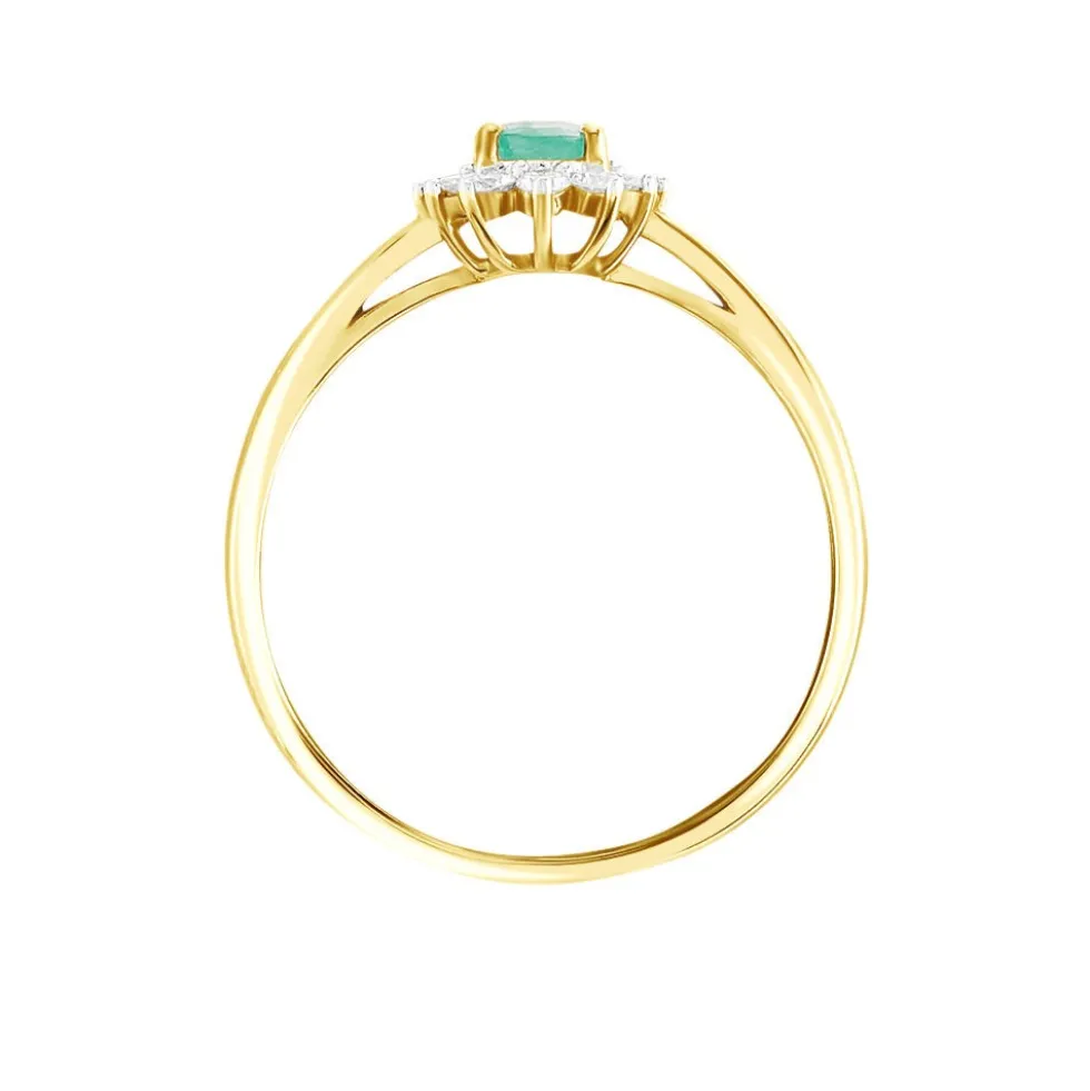 Bague Vladimir Or Jaune Emeraude Diamants