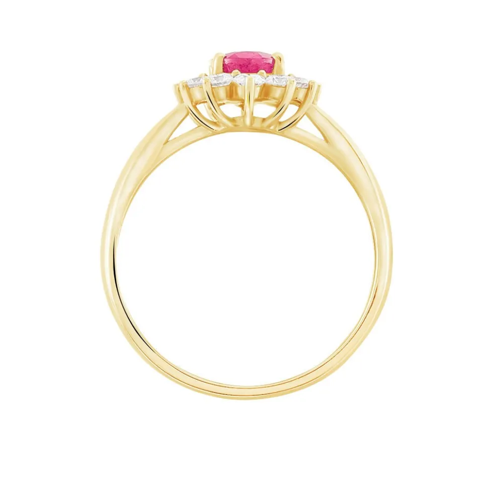 Bague Vladimir Or Jaune Rubis Diamants