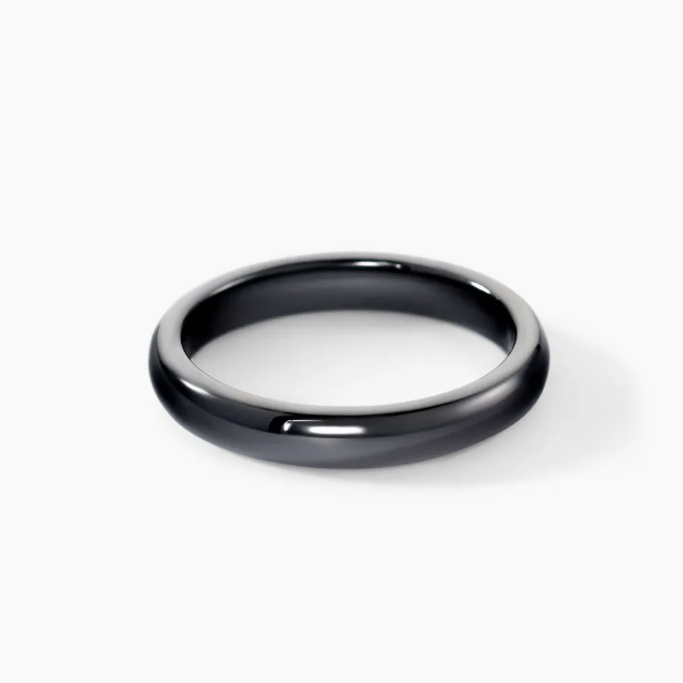 Bague Volta Ceramique Noir Céramique
