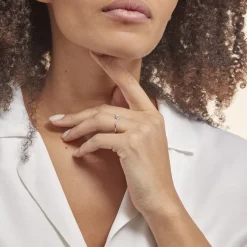 Bague Vrille Accompagnee Or Blanc Diamant